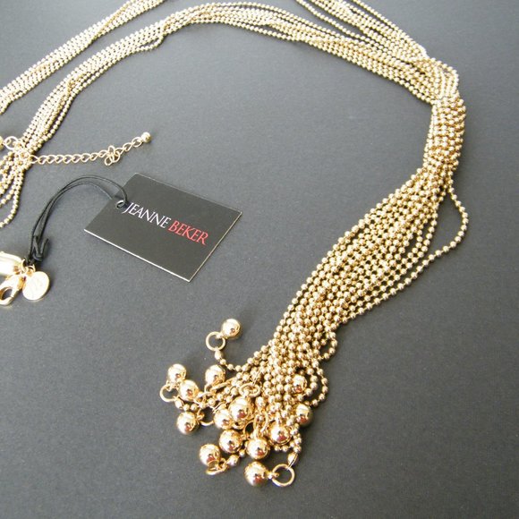 Jeanne Beker Gold Tone Tassel Necklace - Picture 2 of 8